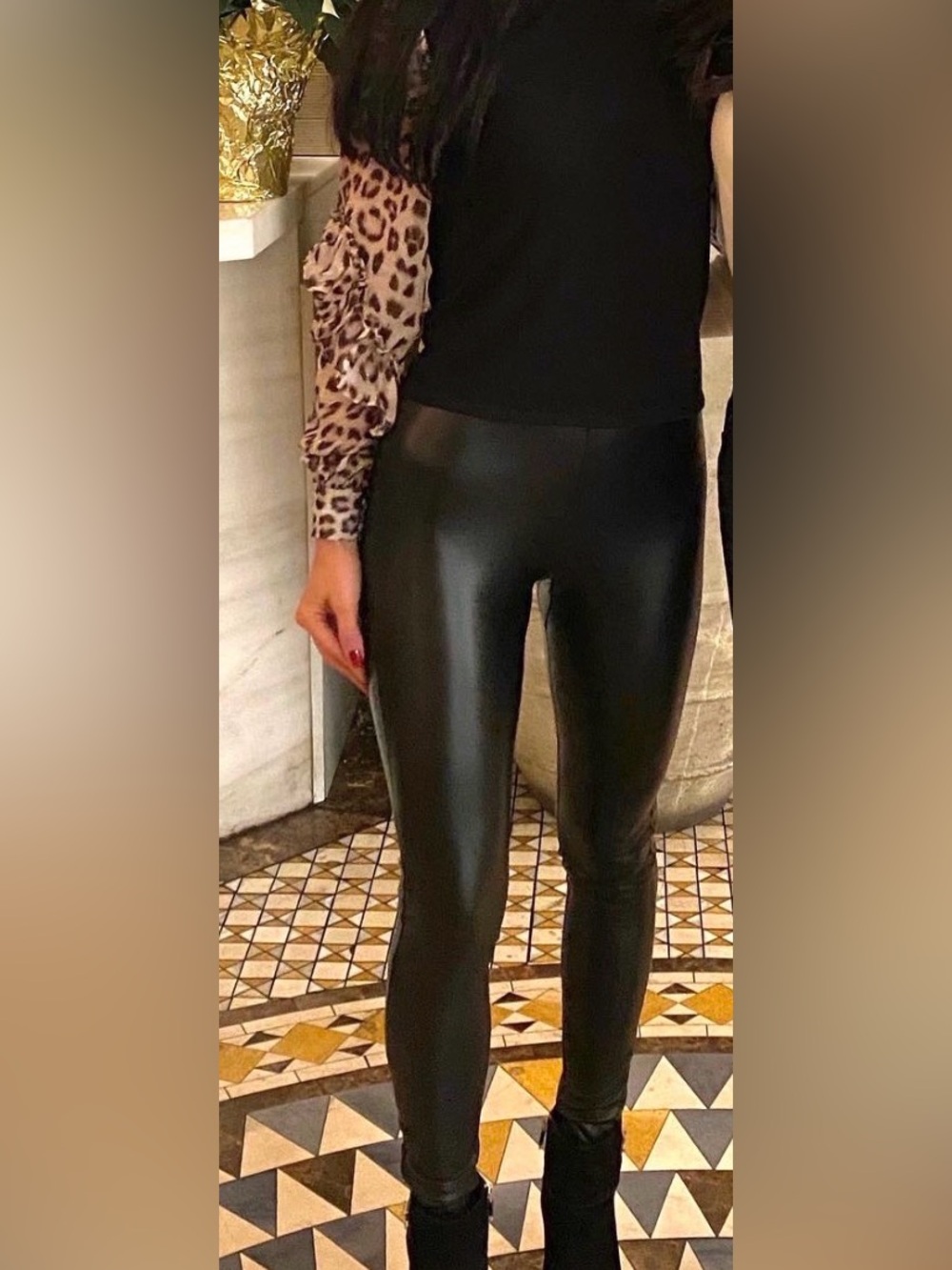 Generation Love Black Faux Leather Leggings